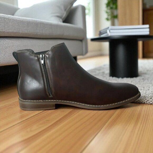 NEW!!! JF LEONARD MENS BROWN BOOTS ANKLE SHOES - SIZE 10 M main image 5